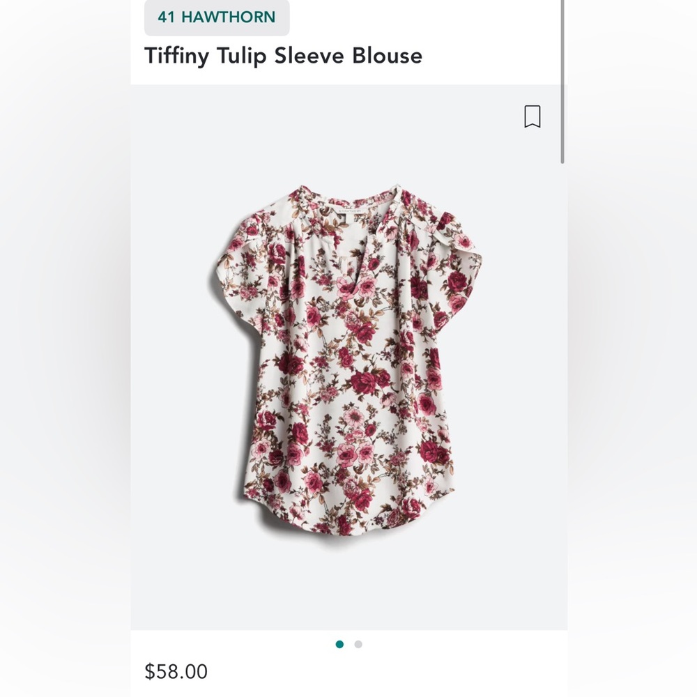 41 Hawthorn Tiffany Tulip Sleeve Blouse